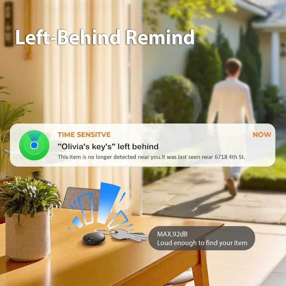 Air Tracker Tags 4 Pack Bluetooth Works with Apple Find My APP (iOS Only) Smart
